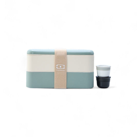 The MONBENTO MB Original lunch box and sauce pots set, natural GREEN 