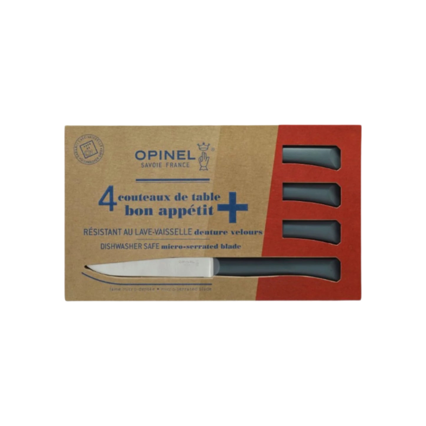 Opinel - Coffret Bon Appétit + 4 couteaux de table - Anthracite