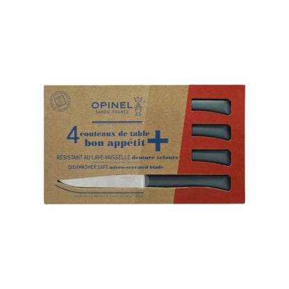 Opinel - Coffret Bon Appétit + 4 couteaux de table - Anthracite