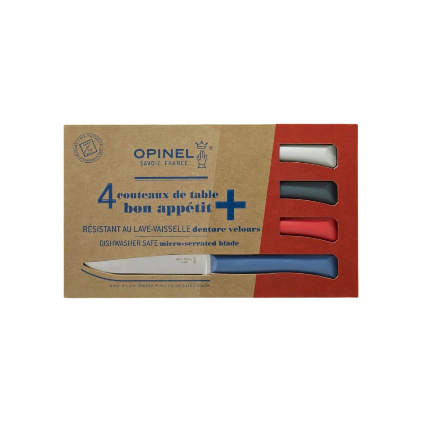 Opinel - Coffret  Bon Appétit+ 4 couteaux de table - Primo