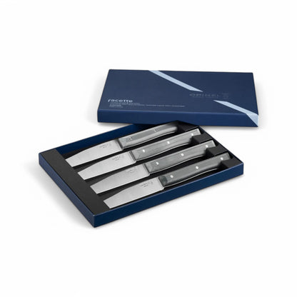 Opinel - Coffret de 4 couteaux de table Facette ecomatériel ARDOISE