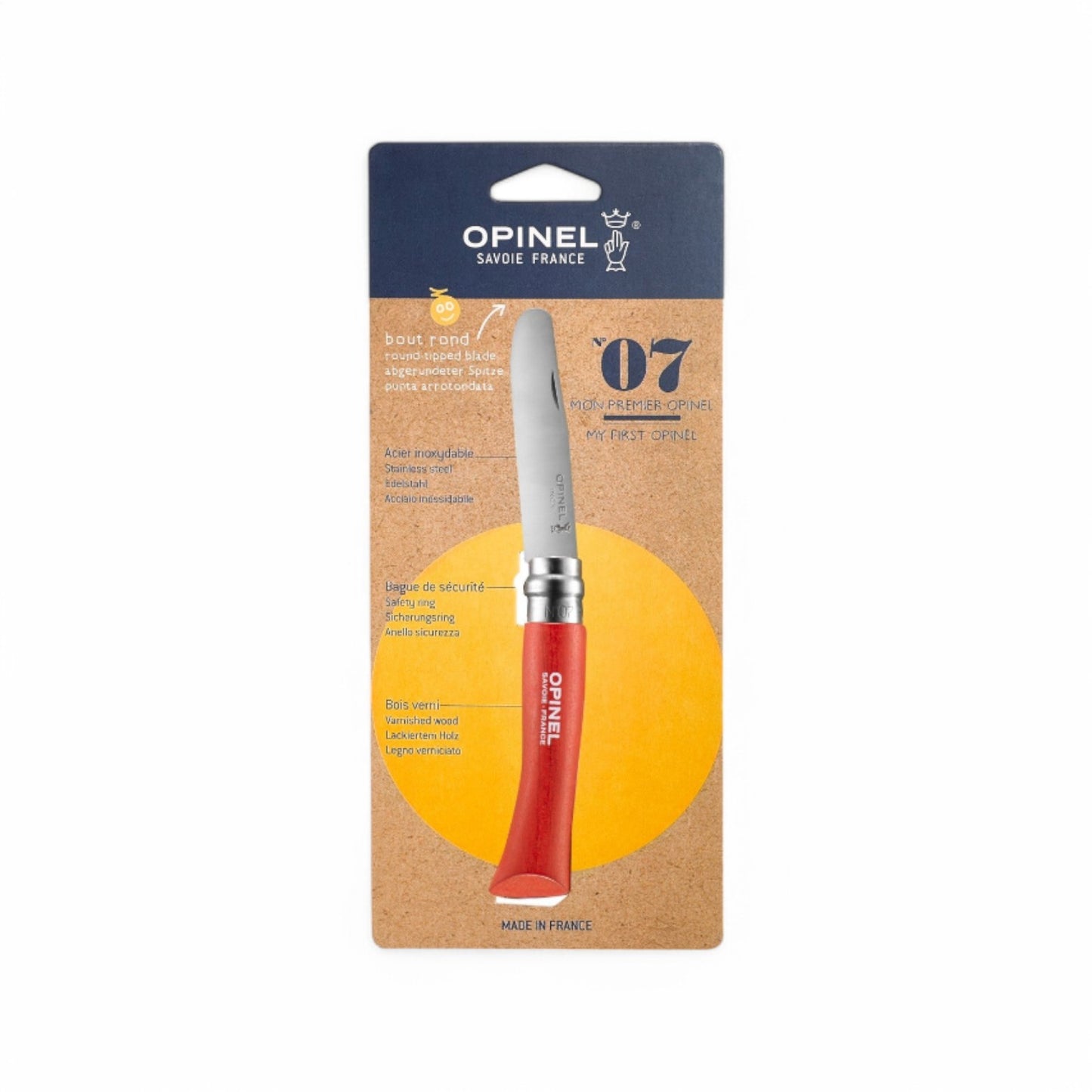 Opinel - Couteau N°07 Mon premier Opinel ROUGE