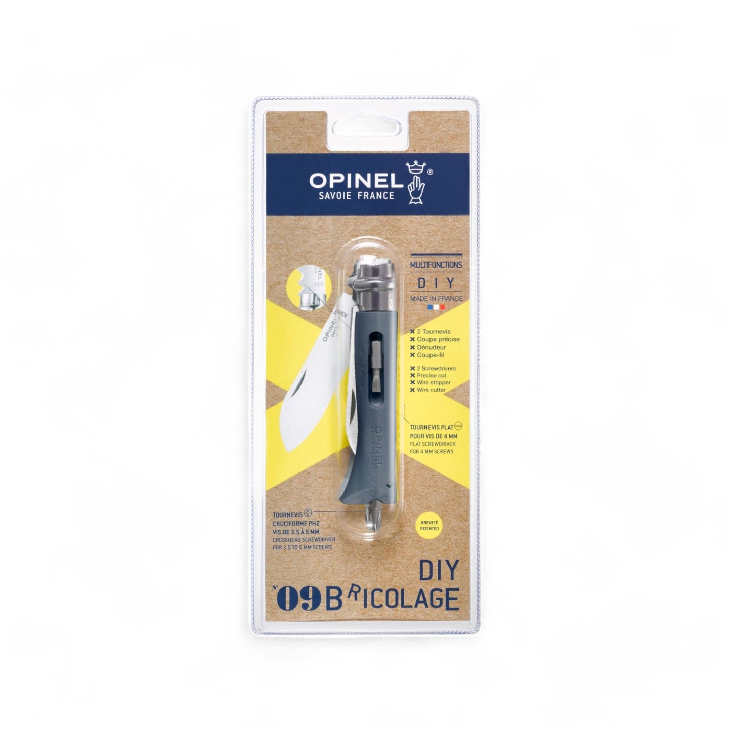 Opinel - No 09 couteau bricolage GRIS