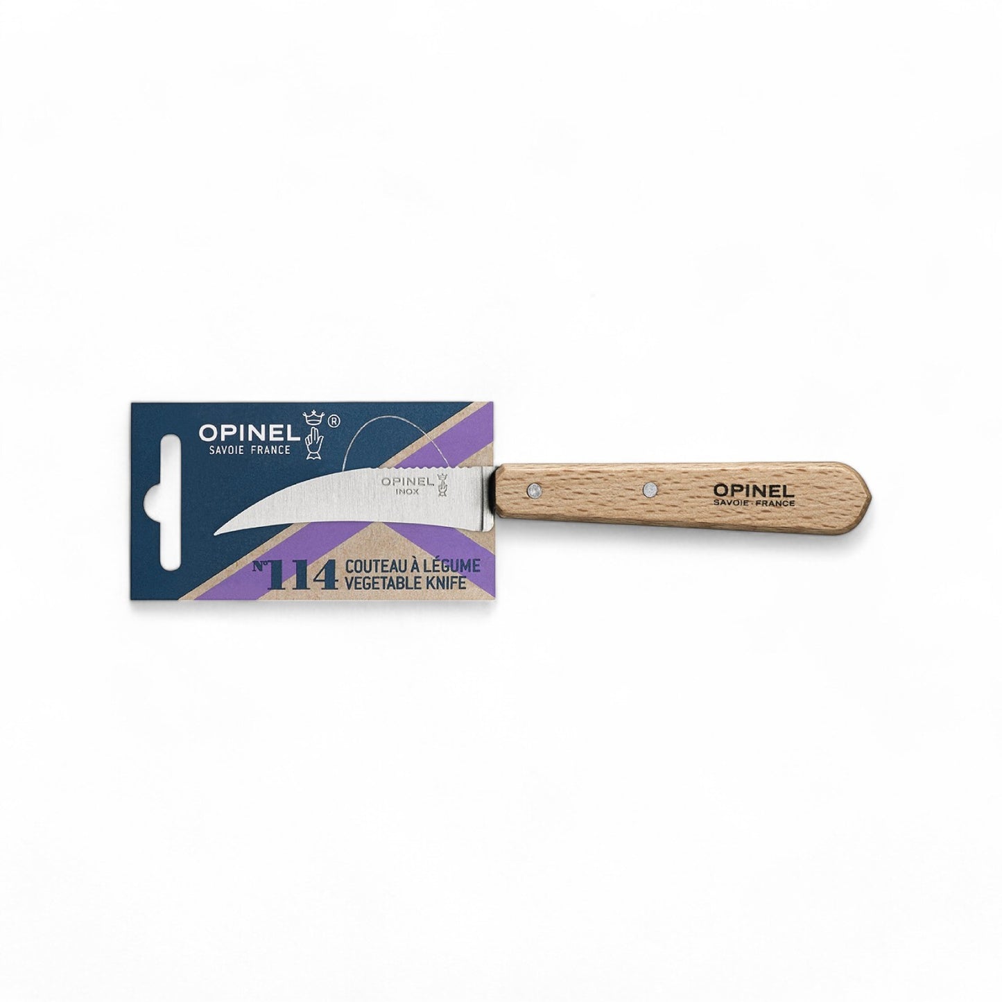 Opinel - No 114 bird's beak vegetable knife. (Various colours)