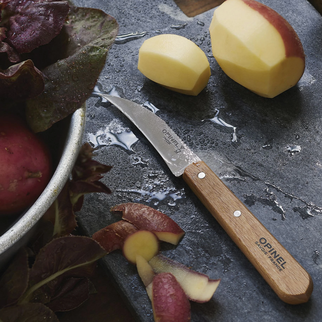 Opinel - No 114 bird's beak vegetable knife. (Various colours)