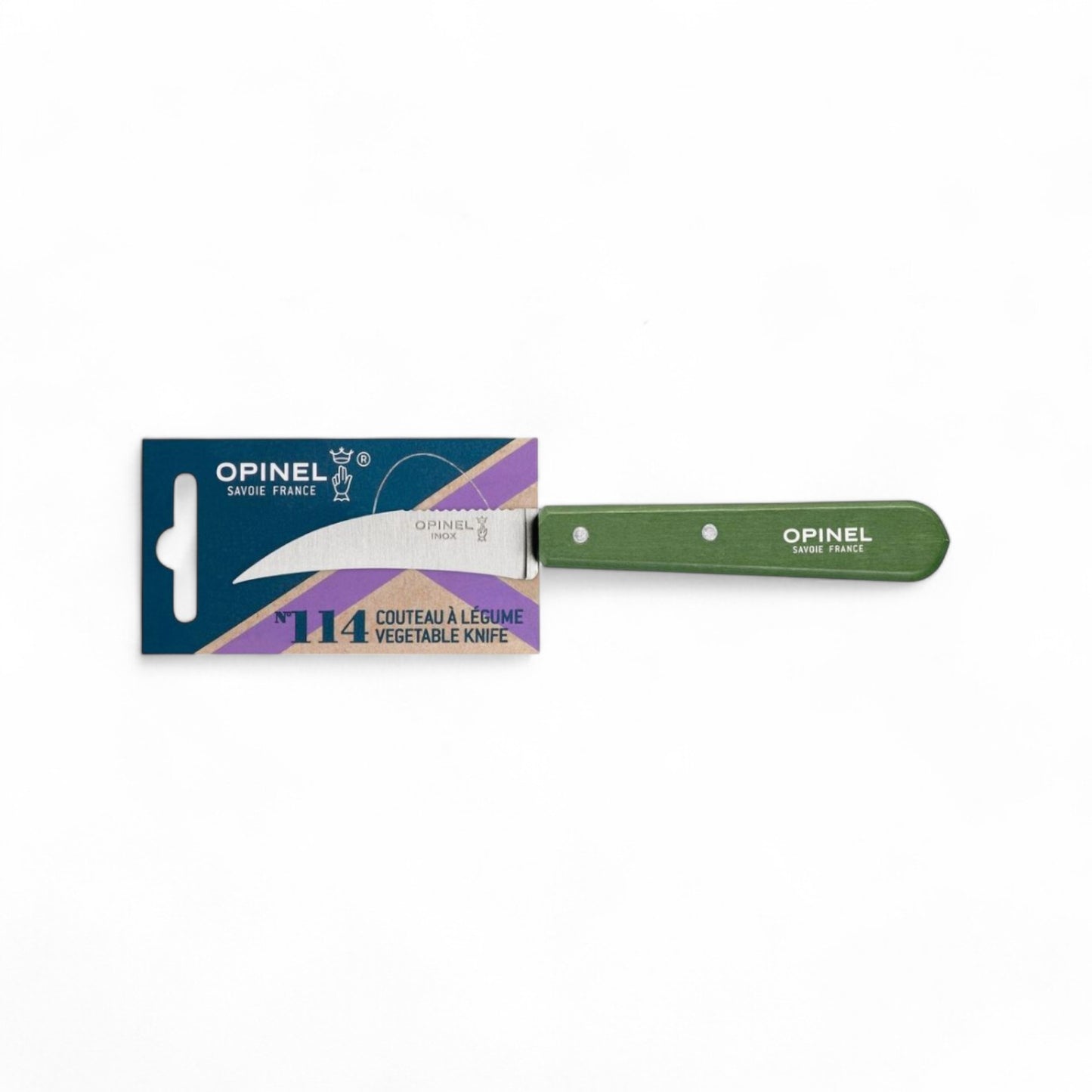 Opinel - No 114 bird's beak vegetable knife. (Various colours)