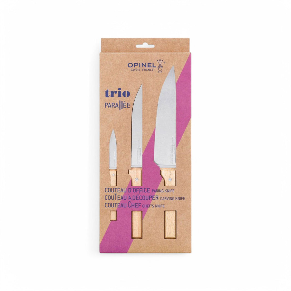 Opinel - Parallèle Coffret Trio - Hêtre – La Coutellerie