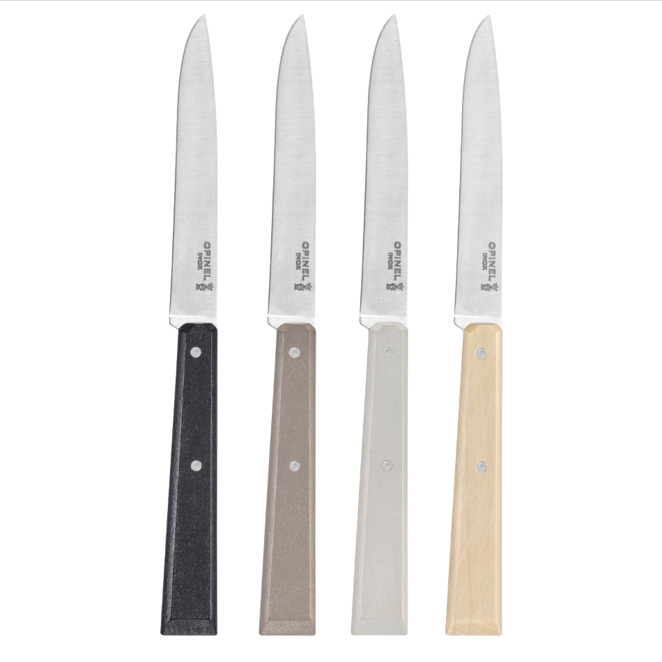 Opinel - Coffret Bon Appétit - 4 Couteaux de table No 125 - Minéral