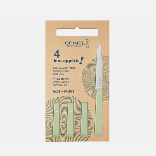 Opinel - Bon Appétit Box Set - 4 Table Knives No. 125 - Sage