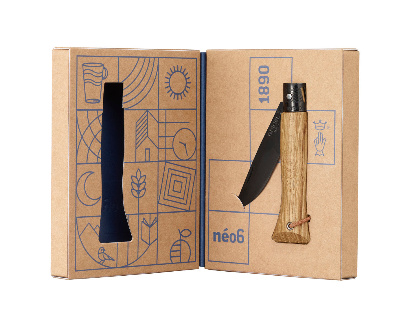 Opinel - Couteau Nº 06 NEO6 Opiflex Chêne Black