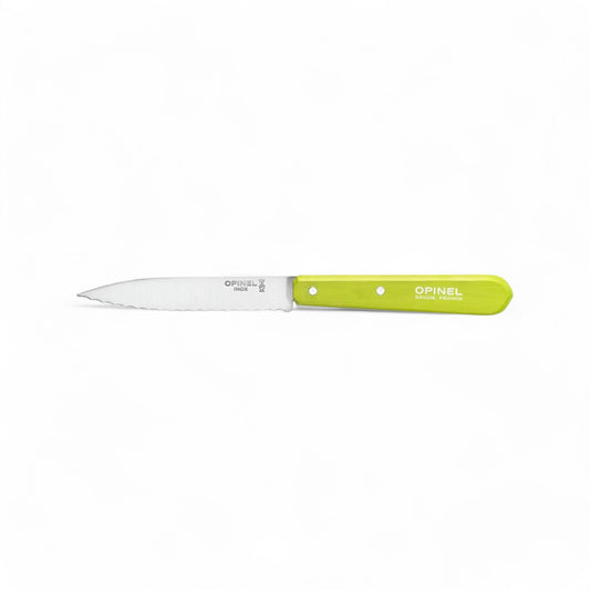 Opinel No 113 Couteau Office cranté vert POMME