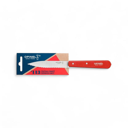 Opinel No 113 Couteau Office cranté ROUGE paysage